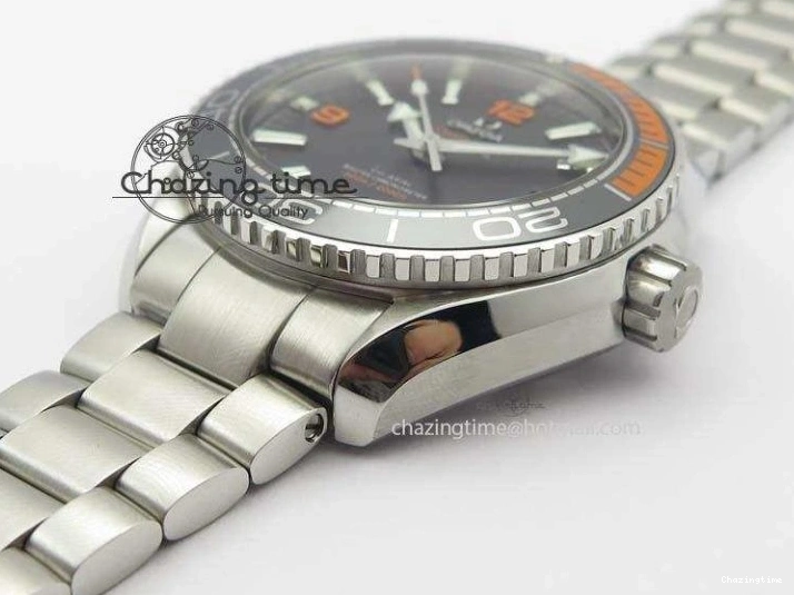 0404 Trendy 2016 Planet Ocean 43.5mm SS V6F Best Edition Black Dial On SS Bracelet A 8210